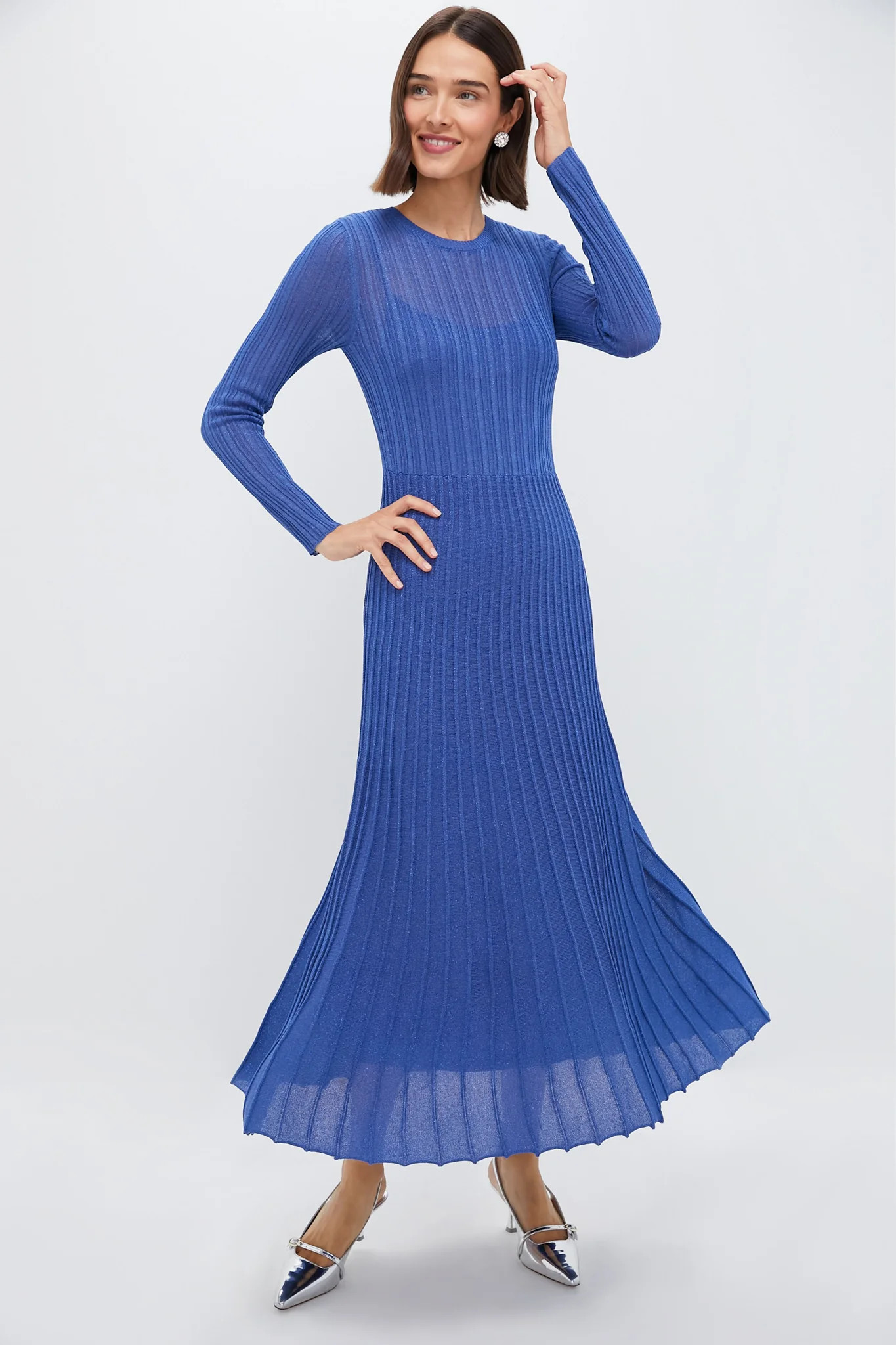 Cobalt Shimmer Knit Cammie Maxi Dress | Tuckernuck (US)