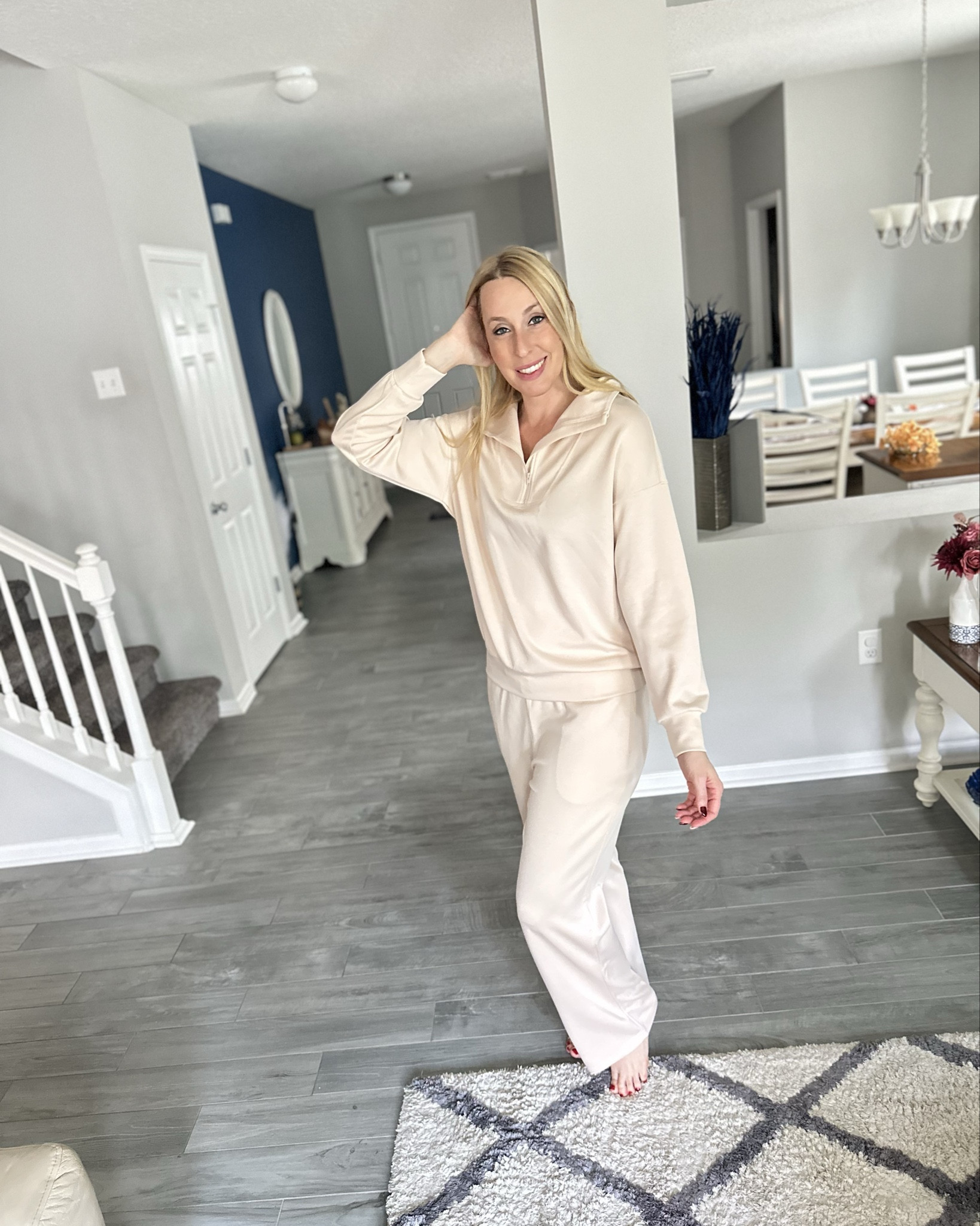 Oatmeal super soft and comfy lounge set 
🤍 so soft u could sleep in them 
🤍 fits true to size and has extra room

#LTKFindsUnder100 #LTKFindsUnder50 #LTKStyleTip