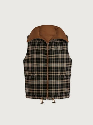 Miya Reversible Gilet | Varley UK, Golden Bronze/ Navy Check / S | Varley UK