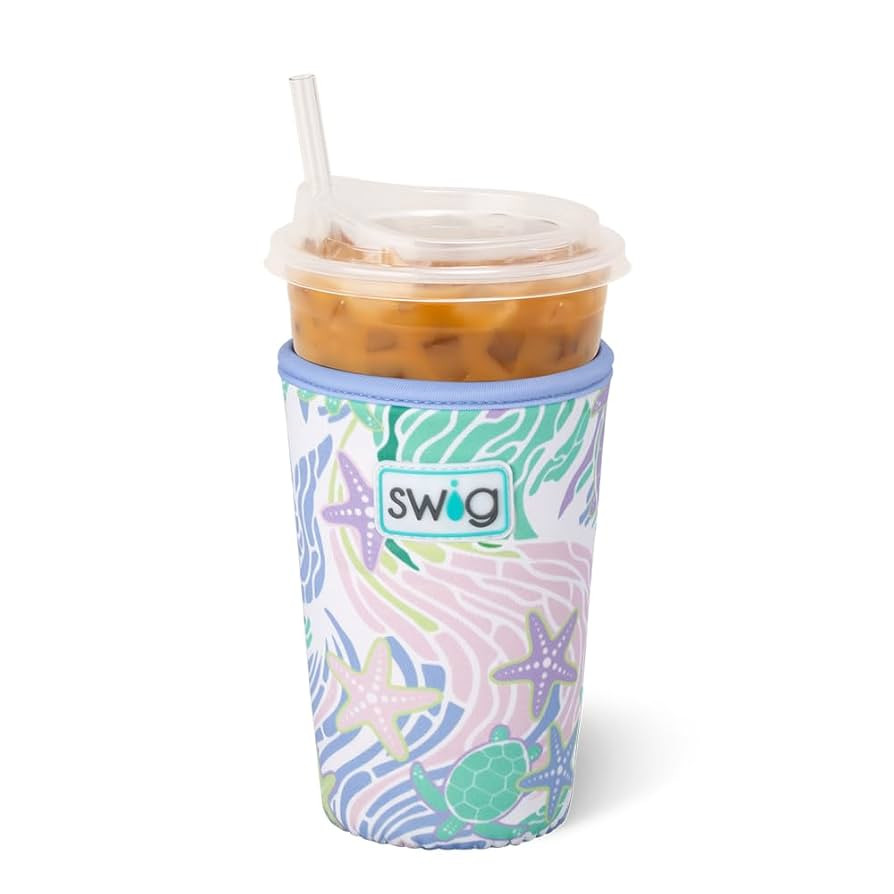 Swig Life Medium Iced Cup Coolie, Standard 22oz Iced Coffee Cup Insulator Sleeve with Handle, Neo... | Amazon (US)