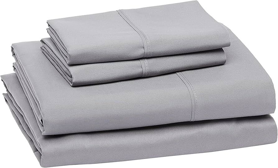 Amazon Basics Lightweight Super Soft Easy Care Microfiber Bed Sheet Set with 14-Inch Deep Pockets... | Amazon (US)