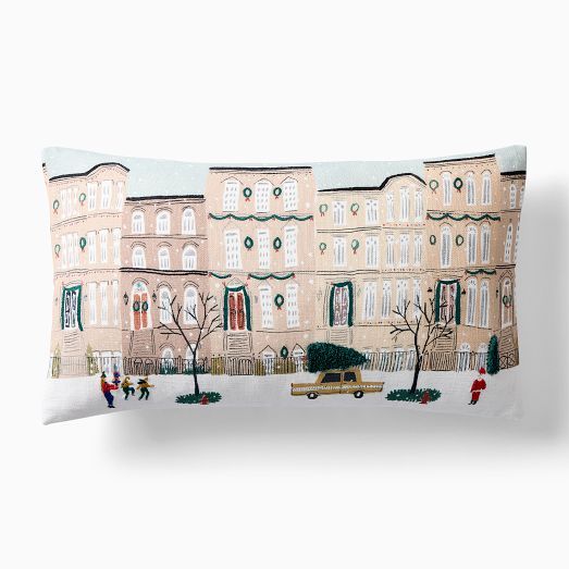 Nicole Cicak Holiday Brownstone Pillow Cover | West Elm (US)