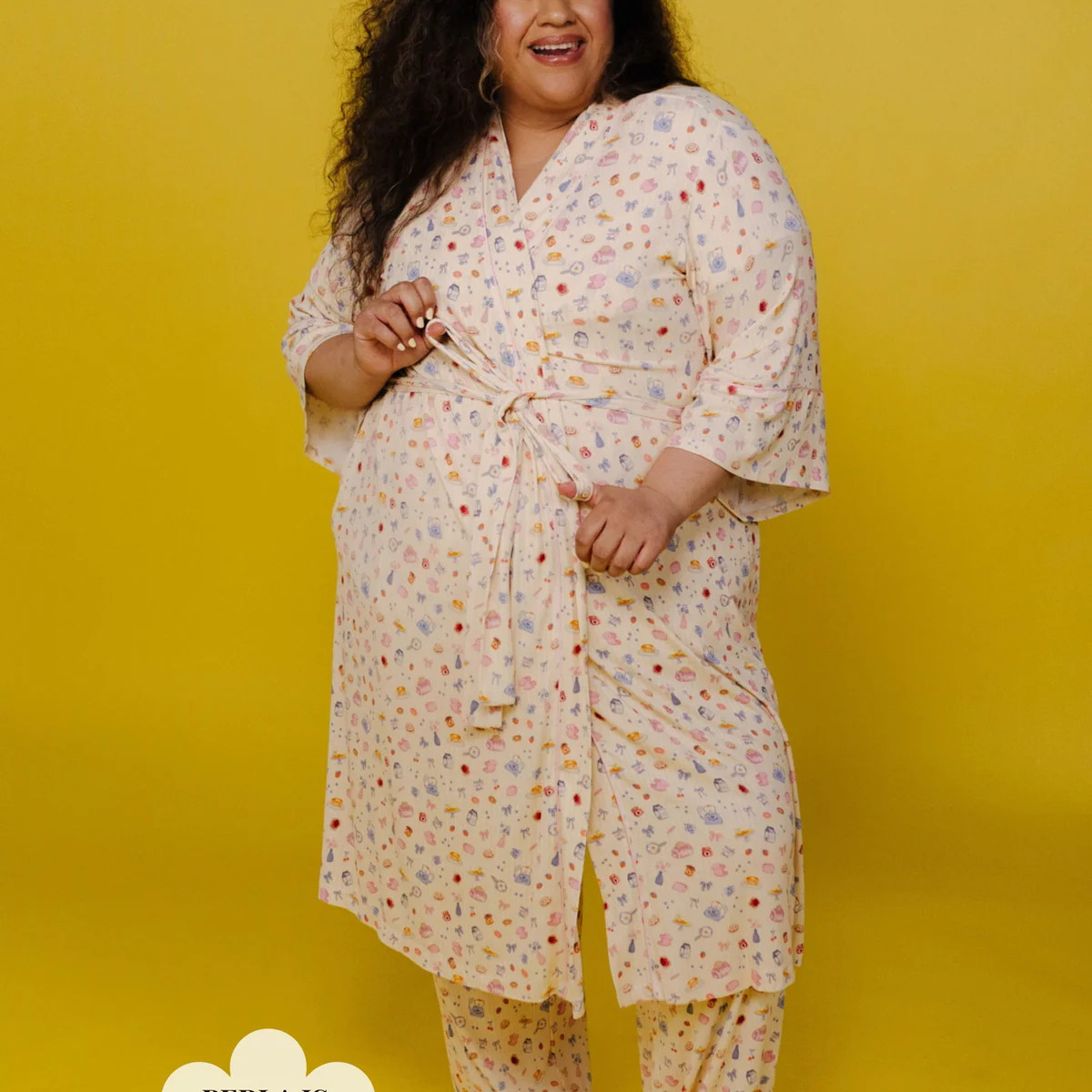 GRWM Brunch Stripe Robe | Lightweight Bamboo Getting Ready Robe | Staykation