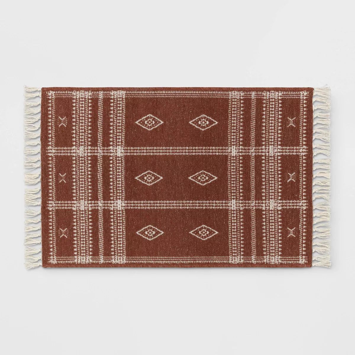 2'3"x3'9" Washable Southwest Plaid Accent Rug Rust - Project 62™ | Target
