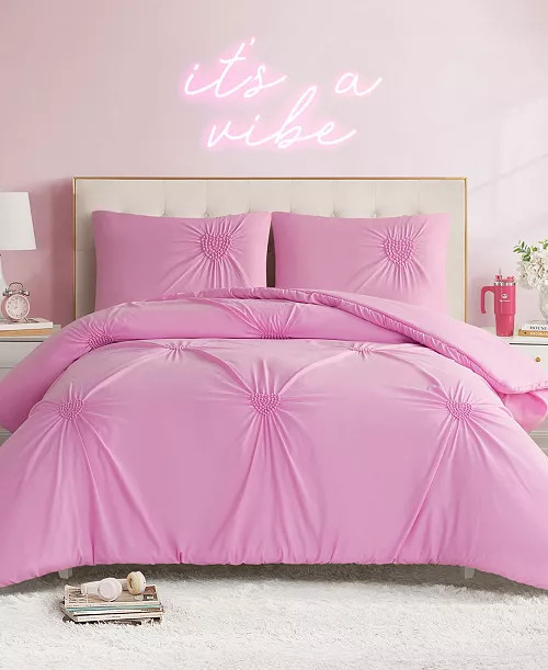 Juicy Couture Amora Gathered Heart Comforter Set - Macy's | Macy's