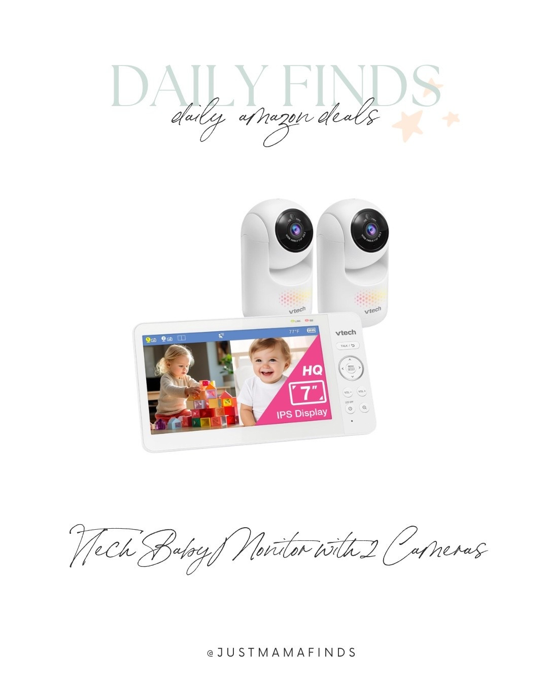 Baby monitor with two cameras is on Amazon daily deals!