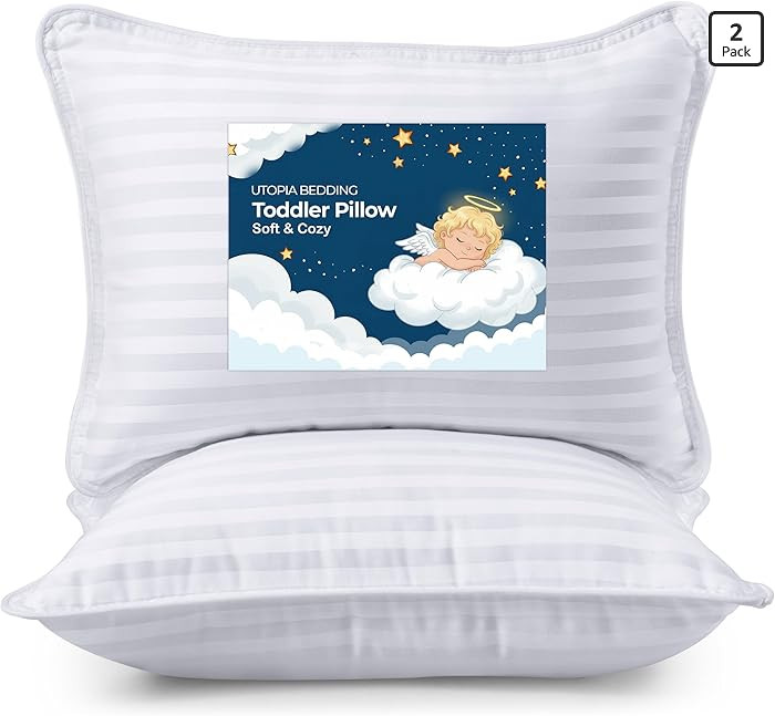 Utopia Bedding Toddler Pillow (White, 2 Pack), 13x18 Pillows for Sleeping, Soft and Breathable Co... | Amazon (US)