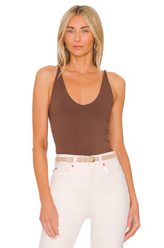 Free People Seamless V Neck Cami in Chocolate Lava from Revolve.com | Revolve Clothing (Global)
