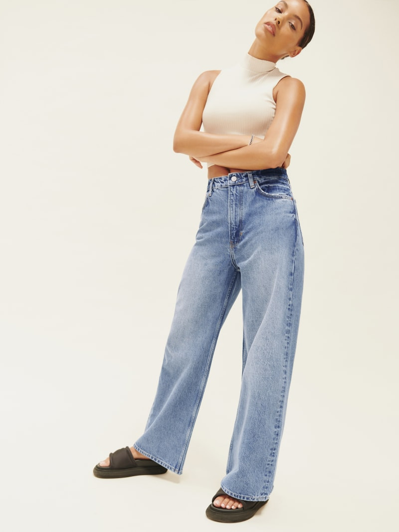 Wilder High Rise Wide Leg Cropped Jeans | Reformation (Global)