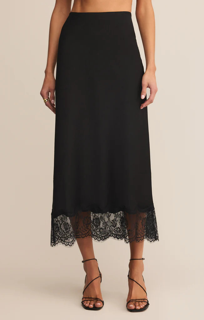 Cinder Lace Satin Midi Skirt | Z Supply