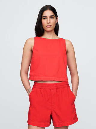 UltraSoft Denim Shell Tank Top | Gap (US)