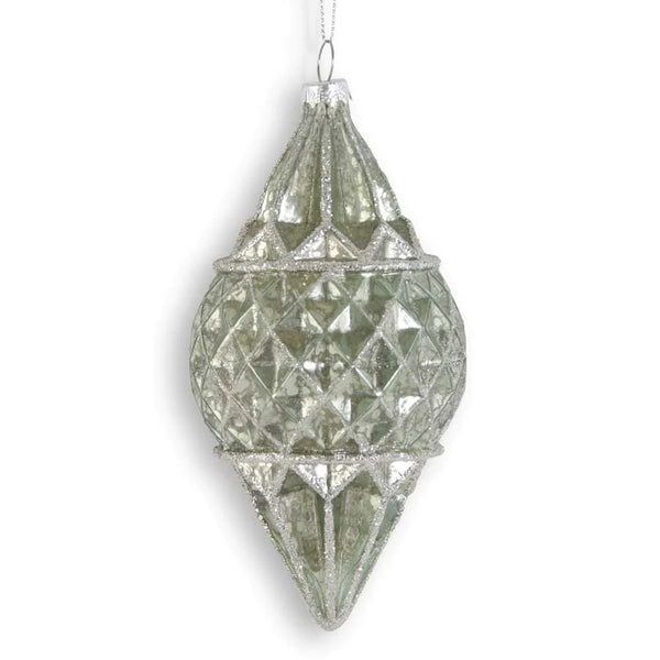 Sage Green Mercury Glass Finial Ornament | Fig and Dove