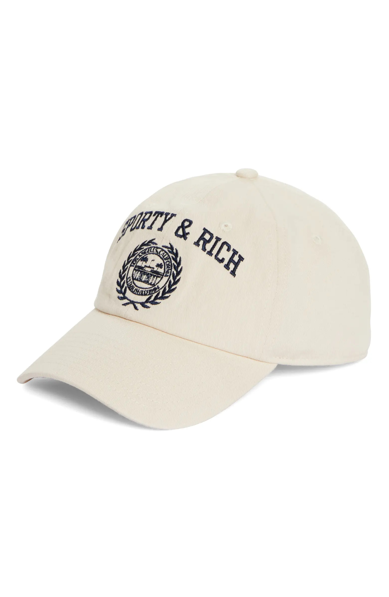 Sporty & Rich Varsity Crest Embroidered Baseball Cap | Nordstrom | Nordstrom