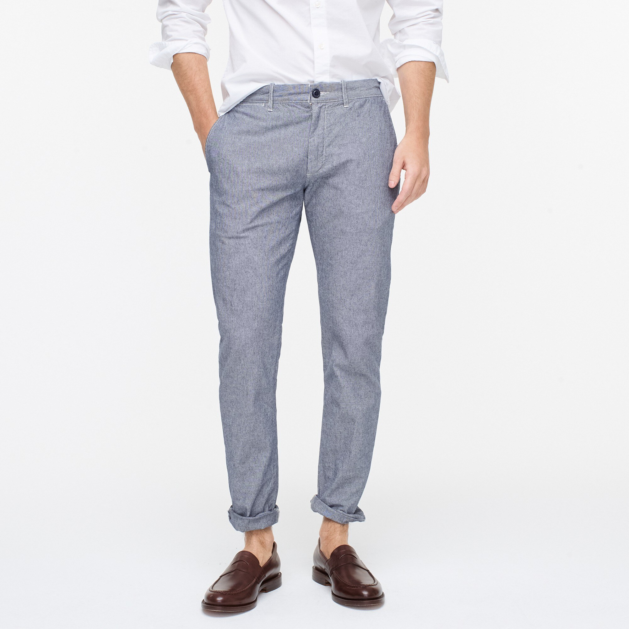 484 Slim-fit chino pant in stretch chambray | J. Crew US