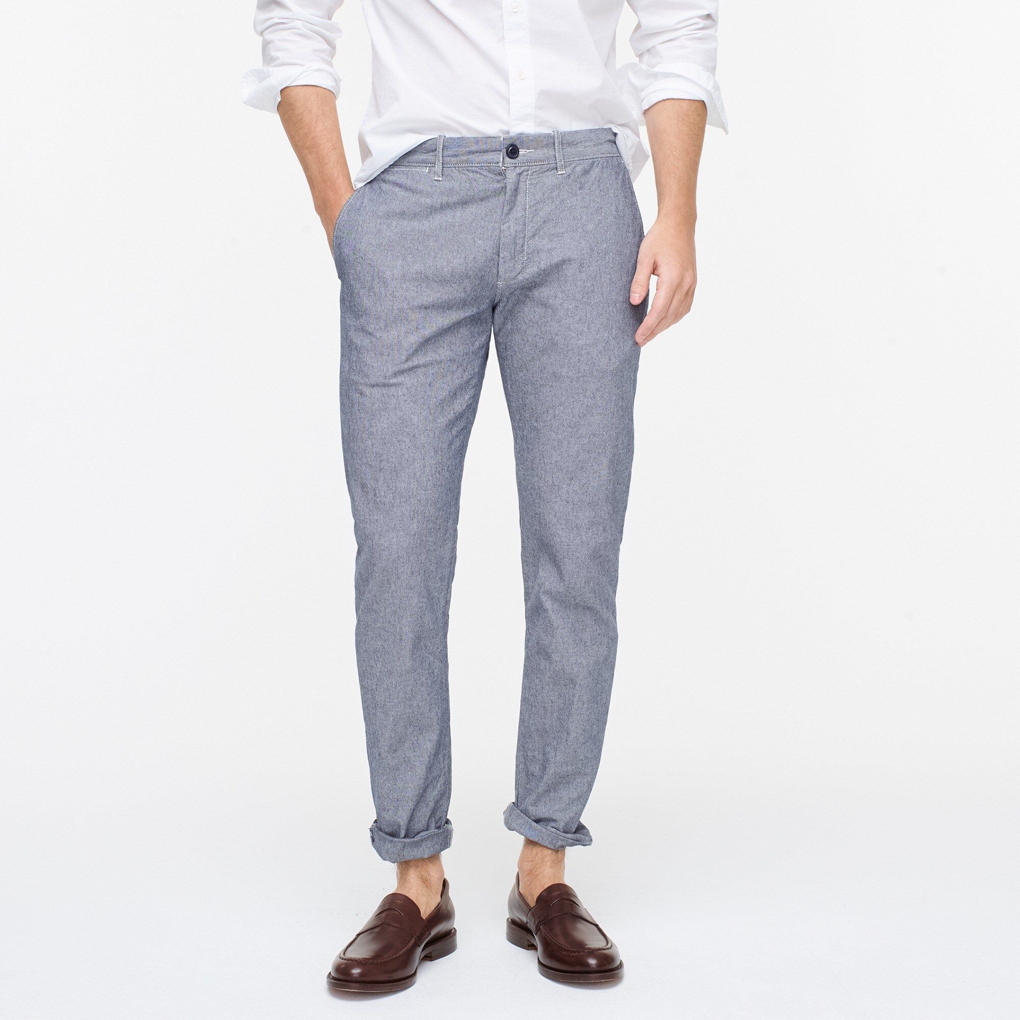484 Slim-fit chino pant in stretch chambray | J.Crew US