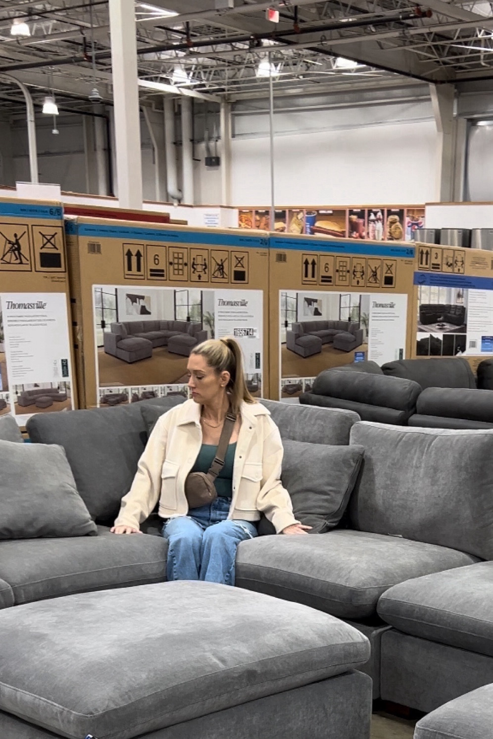 Terrible photo but great sofa 😆 The bodysuit is SO thick and soft. LOVE!!! Size down!!

#LTKstyletip #LTKworkwear