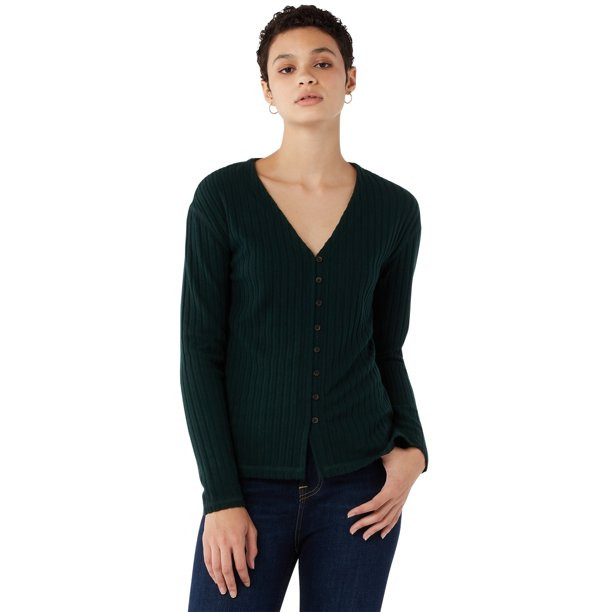 Free Assembly Women's Drop Shoulder Cardigan Top | Walmart (US)