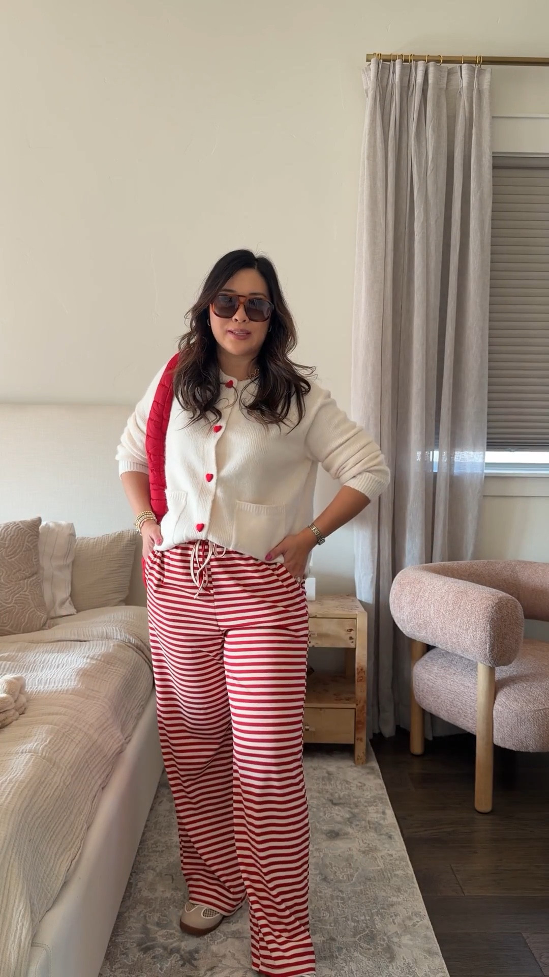 Amazon Valentines Outfits
Cream Heart Button Cardigan: Medium
Striped Pants: Medium


valentines day outfit, heart button cardigan, striped pants, amazon fashion, valentines day look, valentines day ootd, women’s fashion, chic style 

#LTKValentine #LTKSeasonal #LTKootd