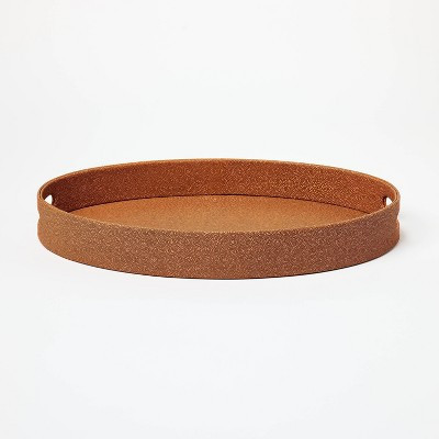 Shagreen Tray - Threshold™ designed with Studio McGee: Faux Leather, Oval, Integrated Handles | Target
