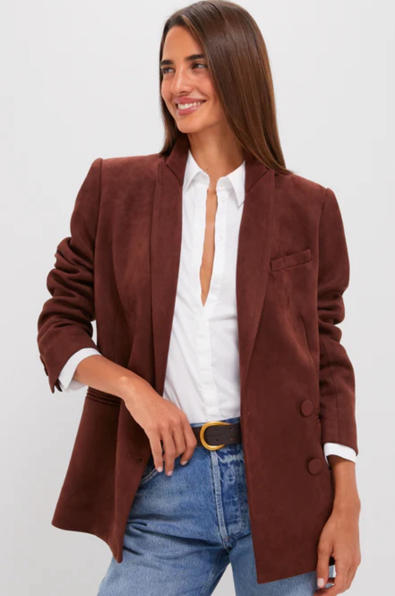 Blazer
Brown suede 
Chocolate jacket
Tuckernuck 
Travel outfit 

#LTKTravel #LTKSeasonal #LTKWorkwear