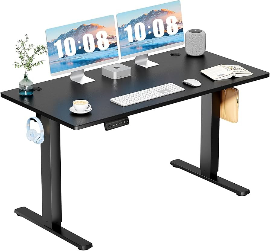 DUMOS Standing Desk with Whole-Piece Desktop Board, Electric Standing Desk Adjustable Height, Erg... | Amazon (US)