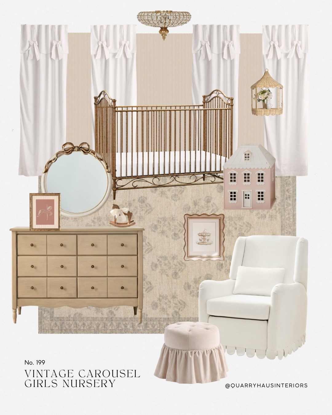 Vintage carousel pink girls nursery design 🎠 I love the neutral, soft pink color palette and timeless feel of this room! 

#LTKBaby #LTKHome #LTKmomlife