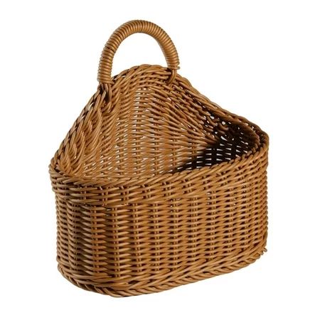 Hanging Storage Baskets Pantry Wicker Baskets Wall Mount Basket with Hook Decorative Baskets for Org | Walmart (US)