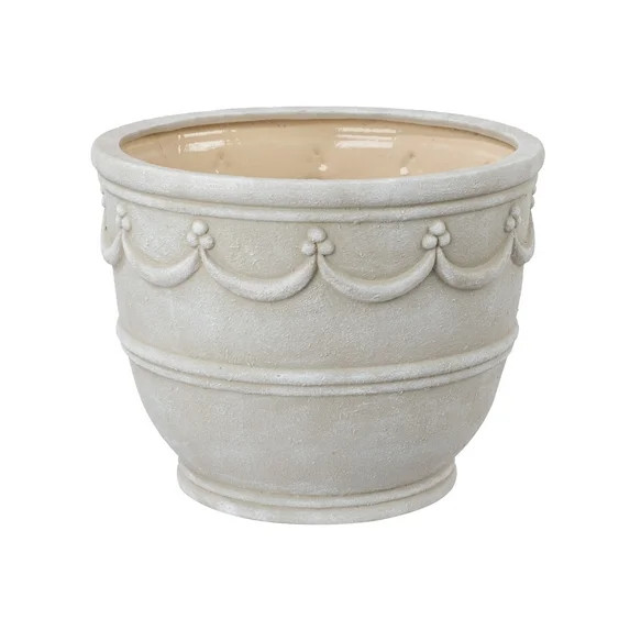 My Texas House 16" Retro Planter, Cream | Walmart (US)