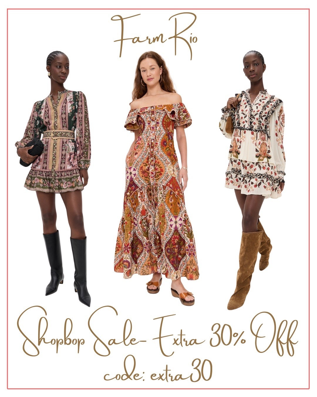 These Farm Rio dresses are on major sale with the code: EXTRA30!! 

#LTKHoliday #LTKSaleAlert #LTKFindsUnder100