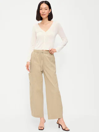 Mid-Rise Pull-On Utility Jeans | Old Navy (US)