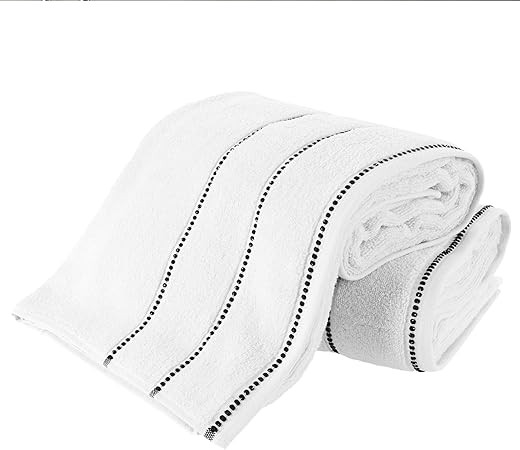 Luxury Cotton Towel Set- 2 Piece Bath Sheet Set Made From 100% Zero Twist Cotton- Quick Dry, Soft... | Amazon (US)