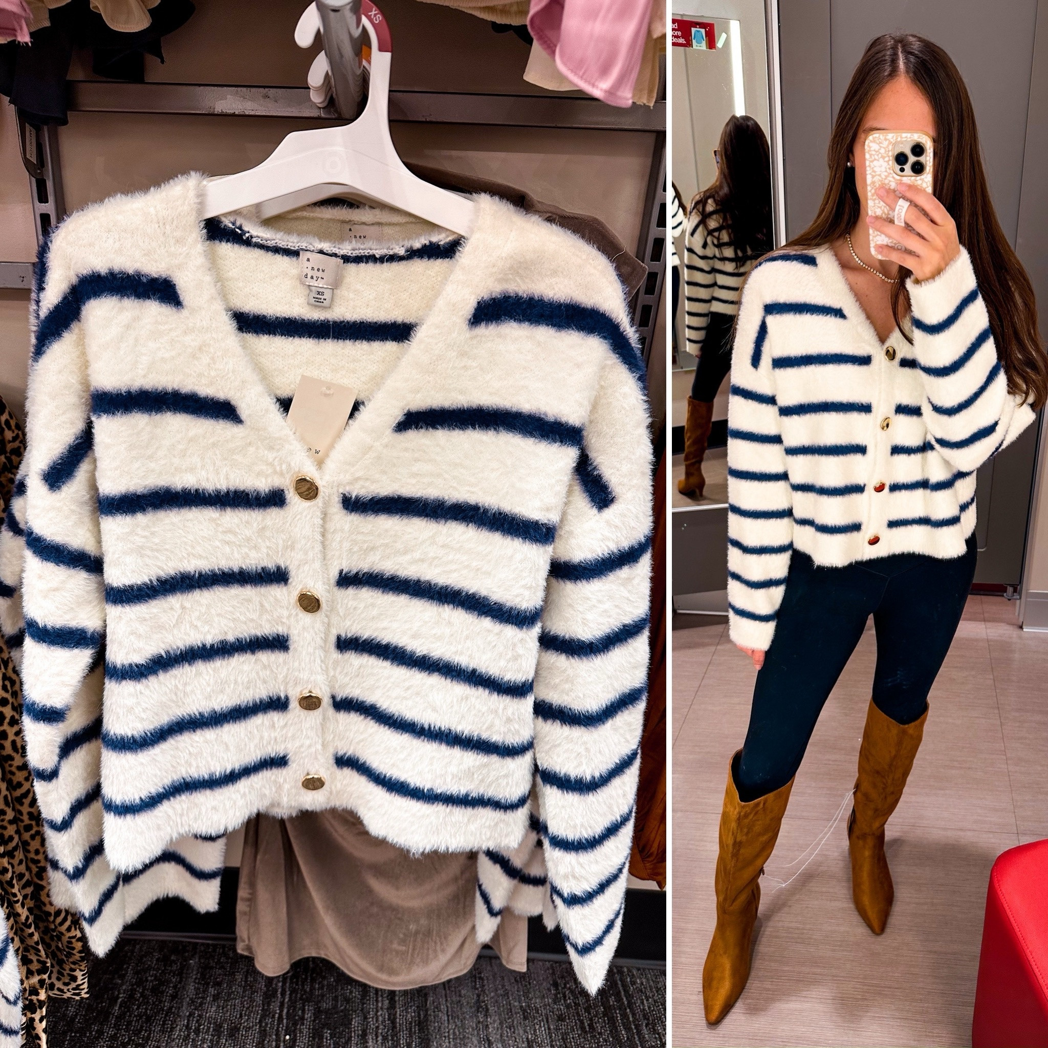 The viral fuzzy sweater from Target! 
Wearing medium 
Leggings small short 
Boots tts 

#LTKFindsUnder100 #LTKStyleTip #LTKFindsUnder50