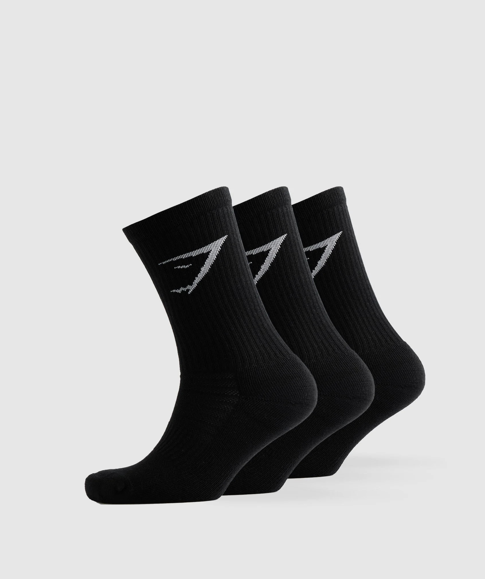 Crew Socks 3pk Black | Gymshark US