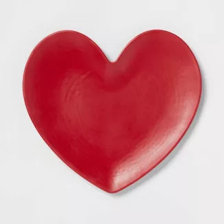 11" x 10" Melamine Heart Plate Red - Threshold™ | Target