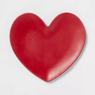 11" x 10" Melamine Heart Plate Red - Threshold™ | Target