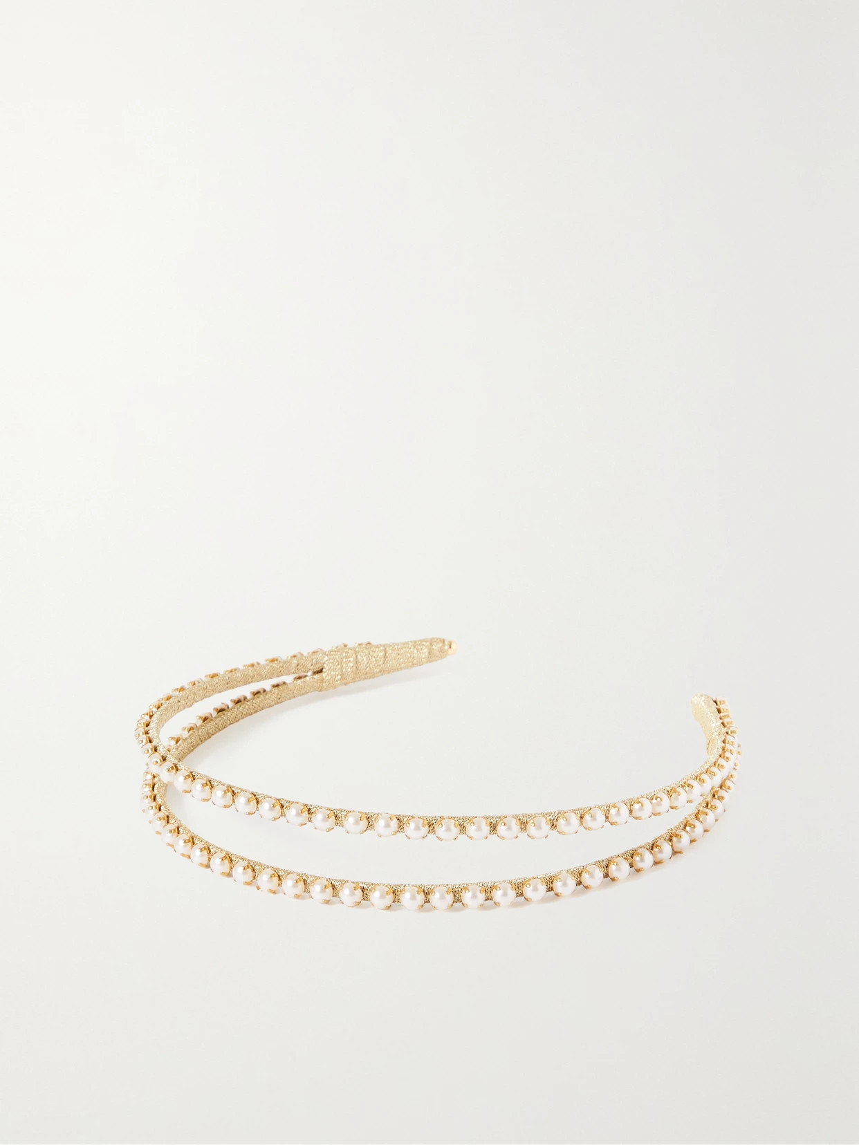 Jennifer Behr - + Net Sustain Gitta Faux Pearl-embellished Headband - Ivory | NET-A-PORTER (UK & EU)