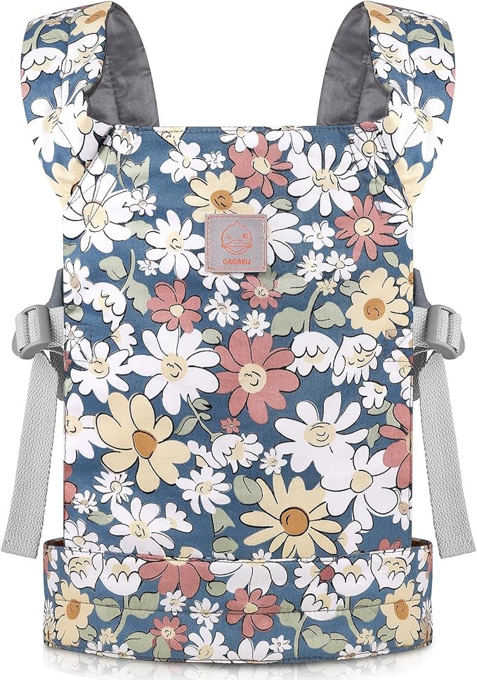 GAGAKU Baby Doll Carrier - Kids Toy with Adjustable Straps for Stuffed Animal Dolls - Gray - Smil... | Amazon (US)