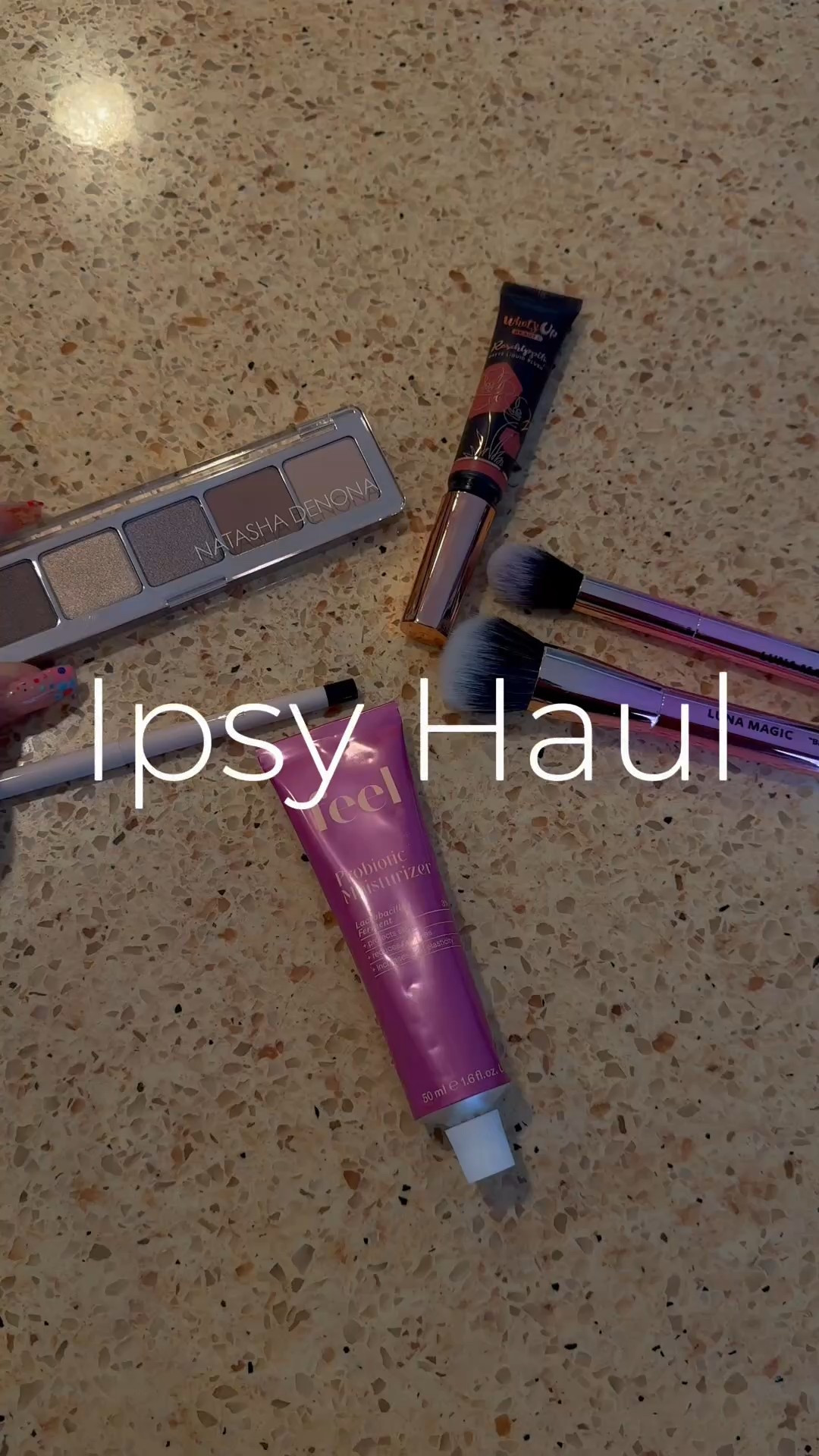 Ipsy Boxycharm✨ Get the subscription and choose three of your five full-size monthly items!

The best way to add to your makeup collection - especially on a budget like me!

•Natasha Denona HOT TAUPIC Palette
•Rare Beauty Perfect Strokes Longwear Eyeliner in TRUE BLACK 
•feel Probiotic Moisturizer 
•Luna Magic Face Brush Set
•What’s Up Beauty Rosehippity Matte Liquid Blush in LEONIDAS

makeup haul, ipsy haul, unboxing, cool eyeshadow 

#LTKWatchNow #LTKOver40 #LTKBeauty