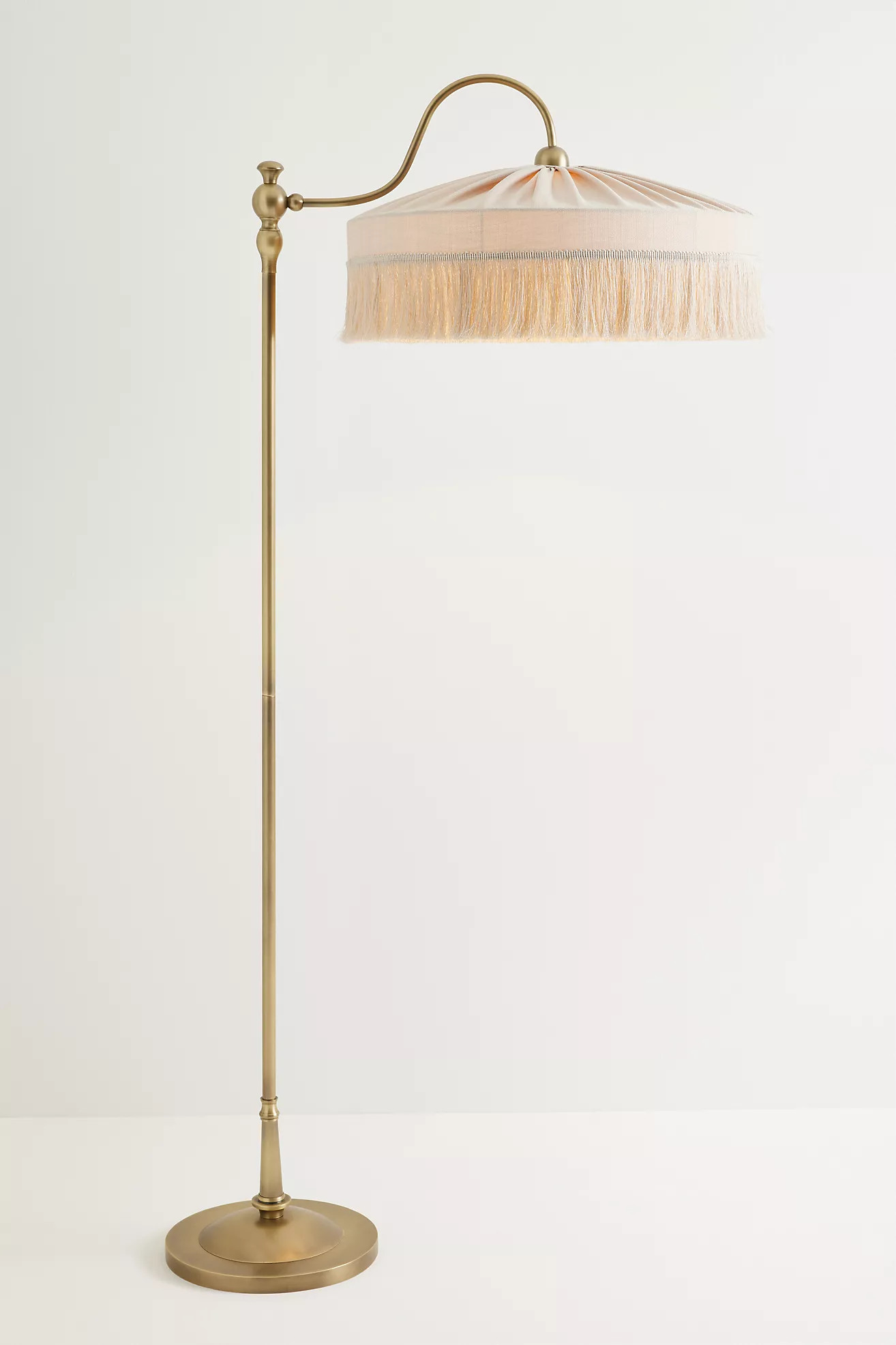 Sinclair Tassel-Fringed Linen Floor Lamp | Anthropologie (US)