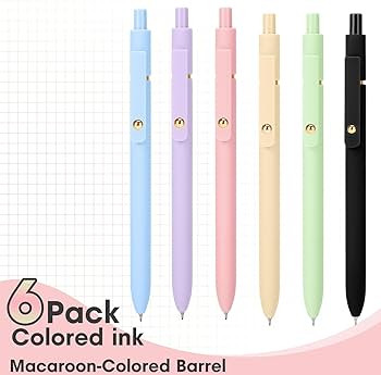 Ddaowanx Colored Gel Pens, 0.5mm Fine Point Retractable,Colorful Pens for Journaling, Teacher Mus... | Amazon (US)
