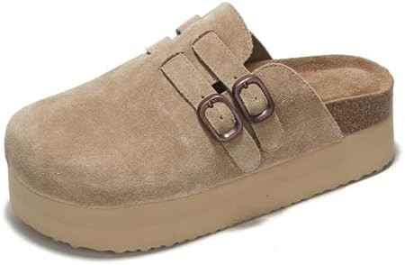 Project Cloud 100% Genuine Leather Clogs for Women - Wedge Womens Clogs Platform Sandals with Mem... | Amazon (US)