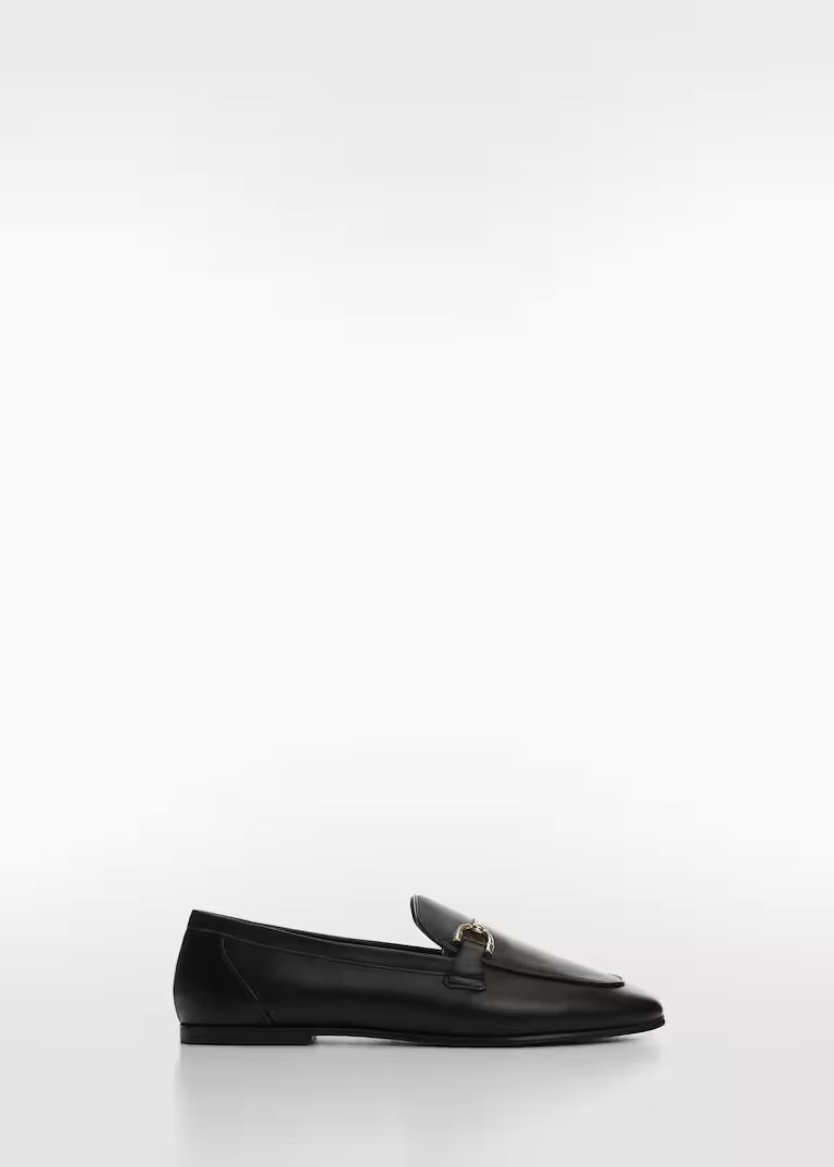 Leather moccasin with track sole -  Women | Mango United Kingdom | MANGO (UK)