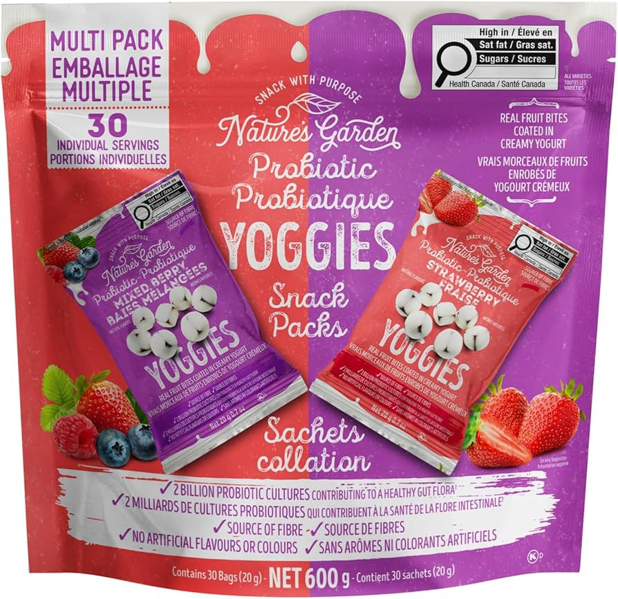 Nature's Garden Probiotic Yoggies Multi Pack, 21oz (Strawberry 15x0.7 oz + Mixed Berry 15x0.7 oz)... | Amazon (US)