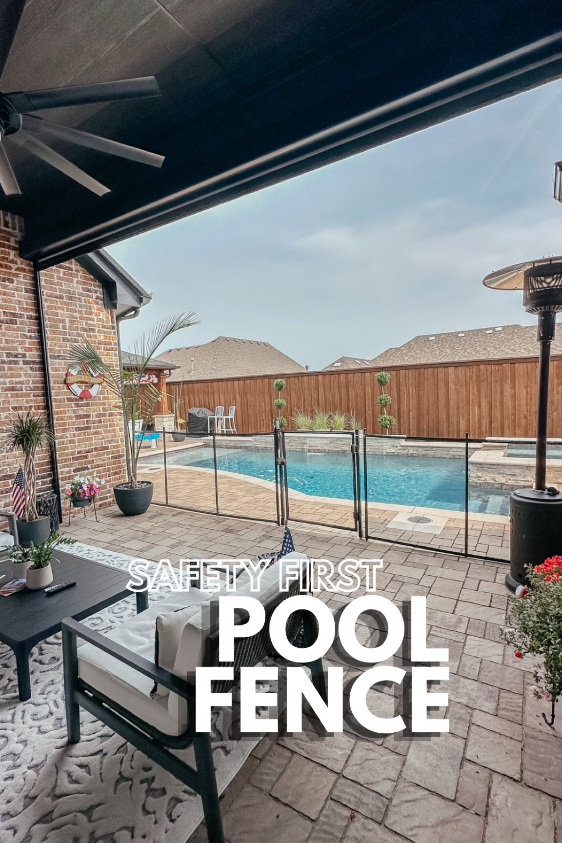 Pool fence details! Water safety backyard pool 

#LTKswim #LTKhome #LTKfamily