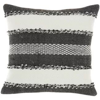 Woven Striped and Dots Outdoors Throw Pillow - Mina Victory | Target
