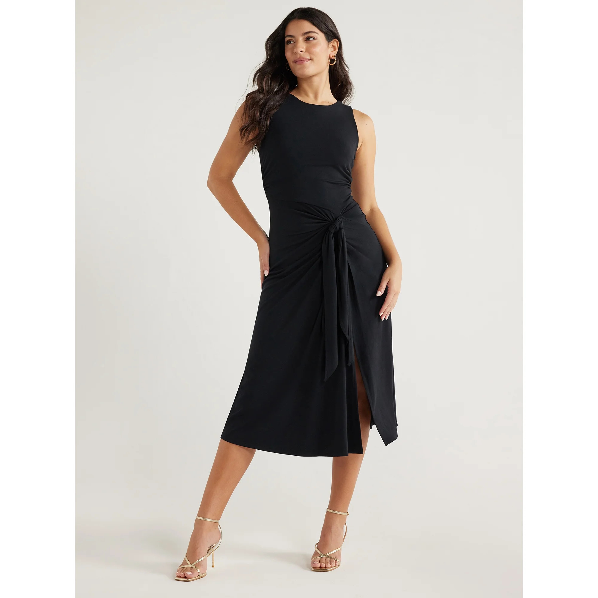 Sofia Jeans Women's and Women's Plus Side Tie Tank Dress with Rouching,  Sizes XXS-5X | Walmart (US)