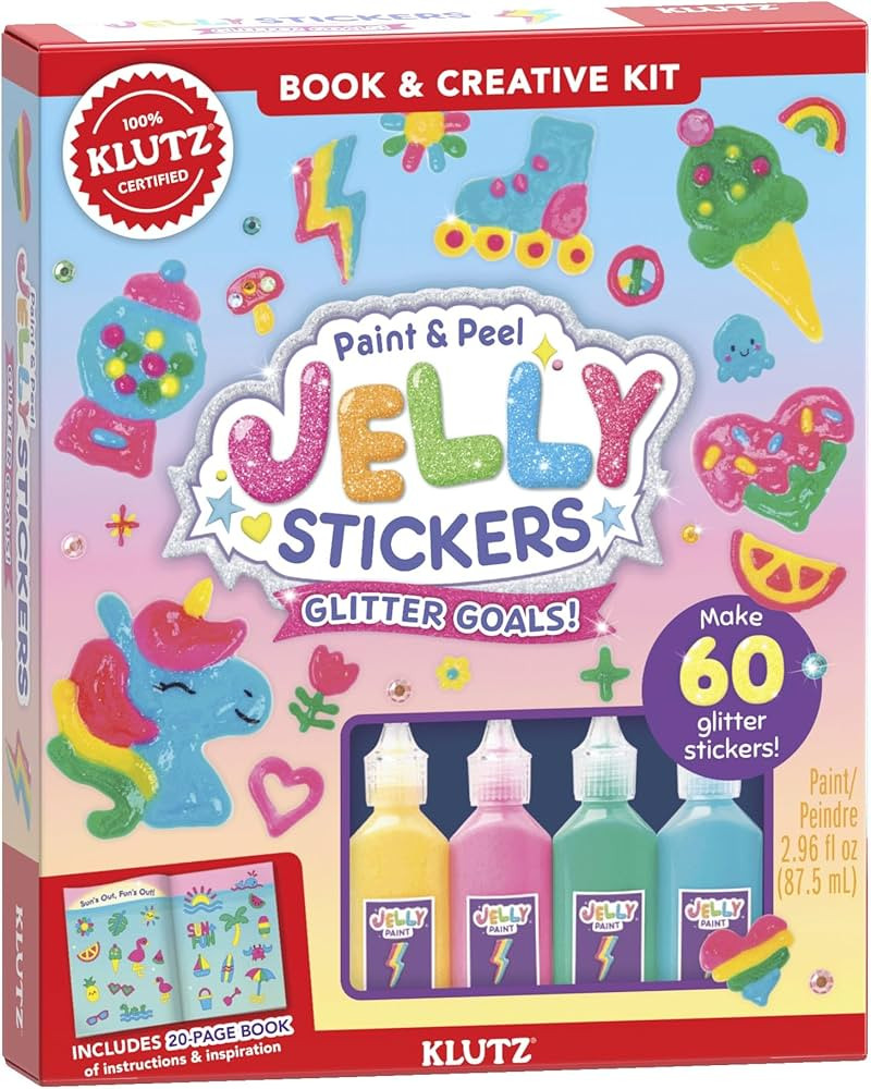 Paint & Peel Jelly Stickers: Glitter Goals | Amazon (US)