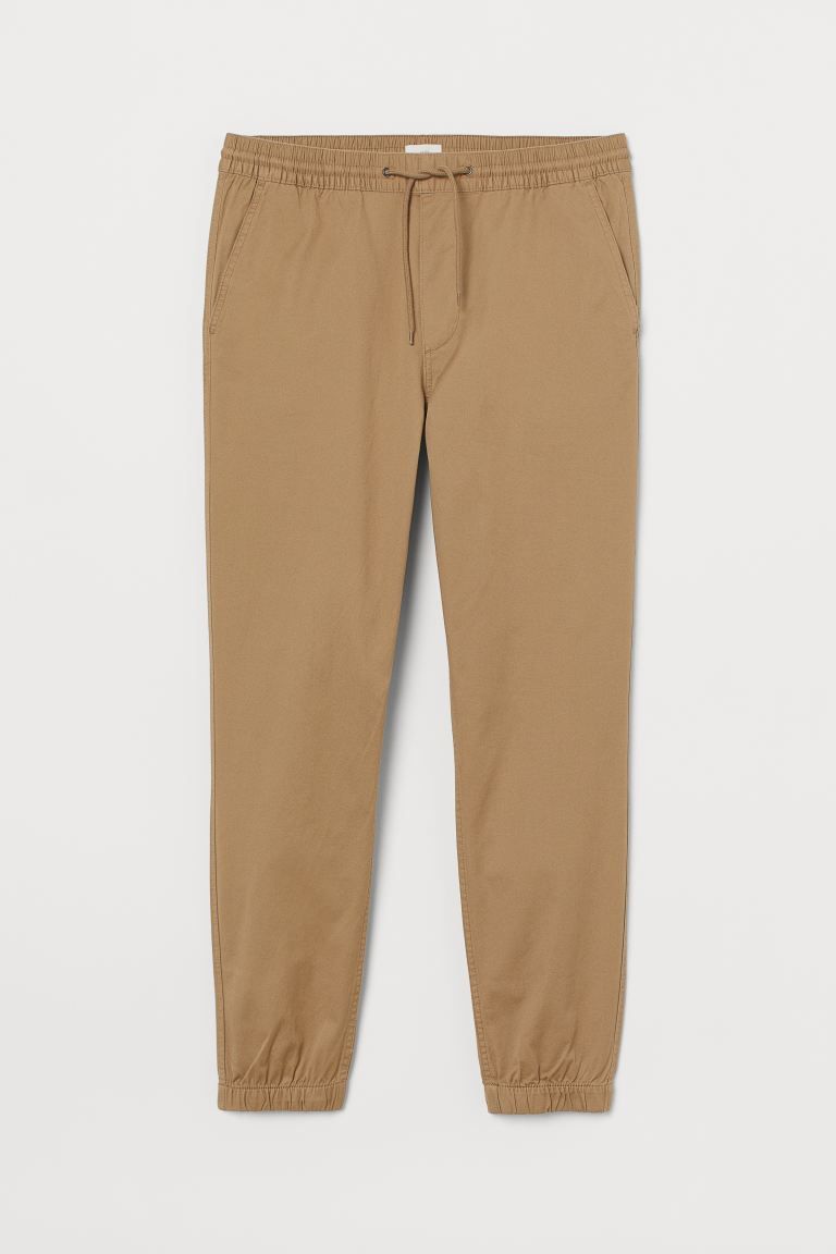 Brushed Cotton Twill Joggers | H&M (US + CA)