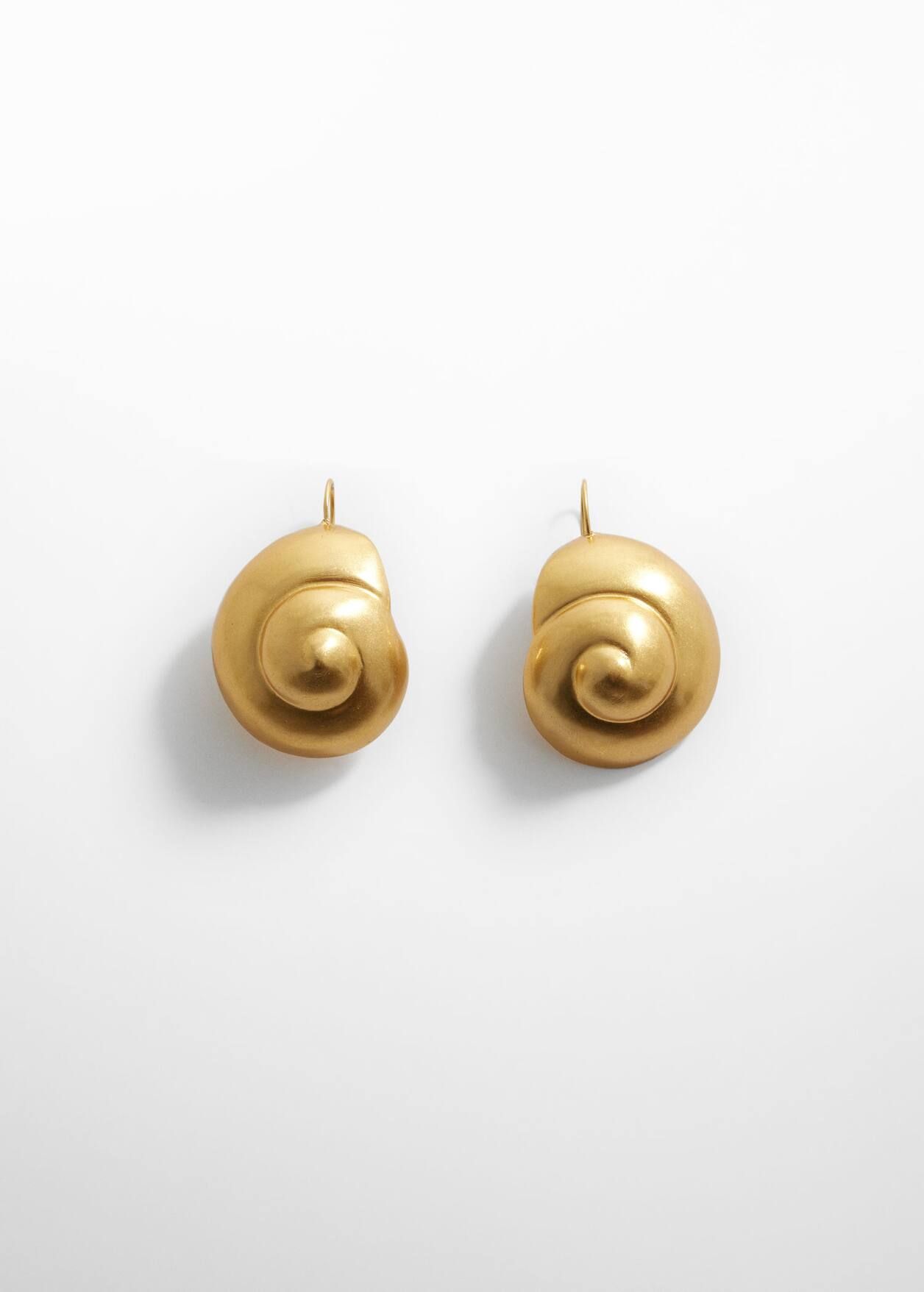 Metallic shell earrings -  Women | Mango USA | MANGO (US)