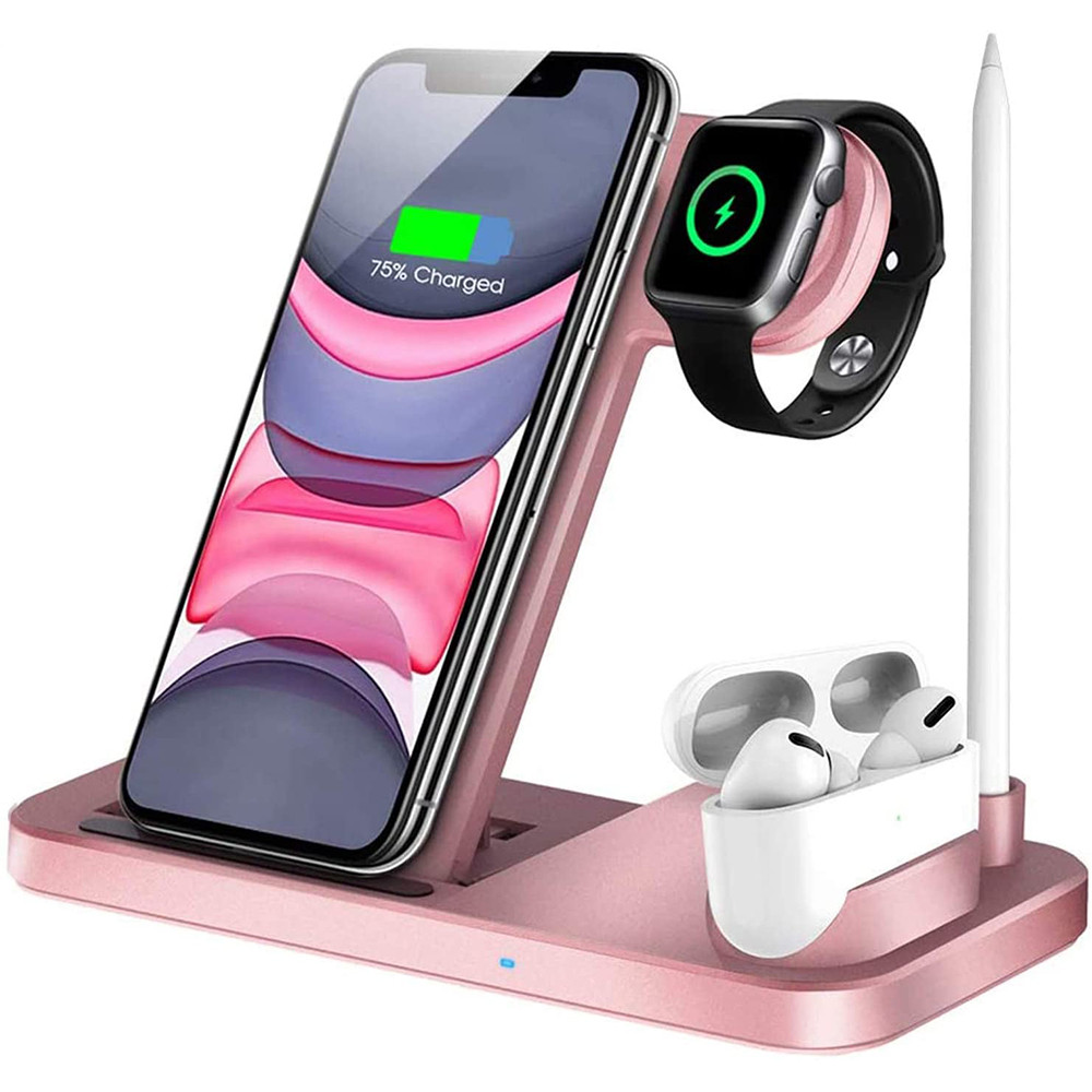 Hosaud Wireless Charger, 4 in 1 Fast Wireless Charging Station Compatible with Apple Watch Airpod... | Walmart (US)